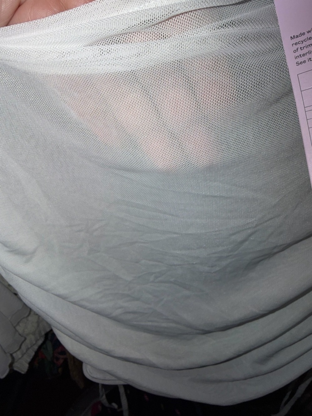 White Ruched Drawstring top - Picture 3 of 4
